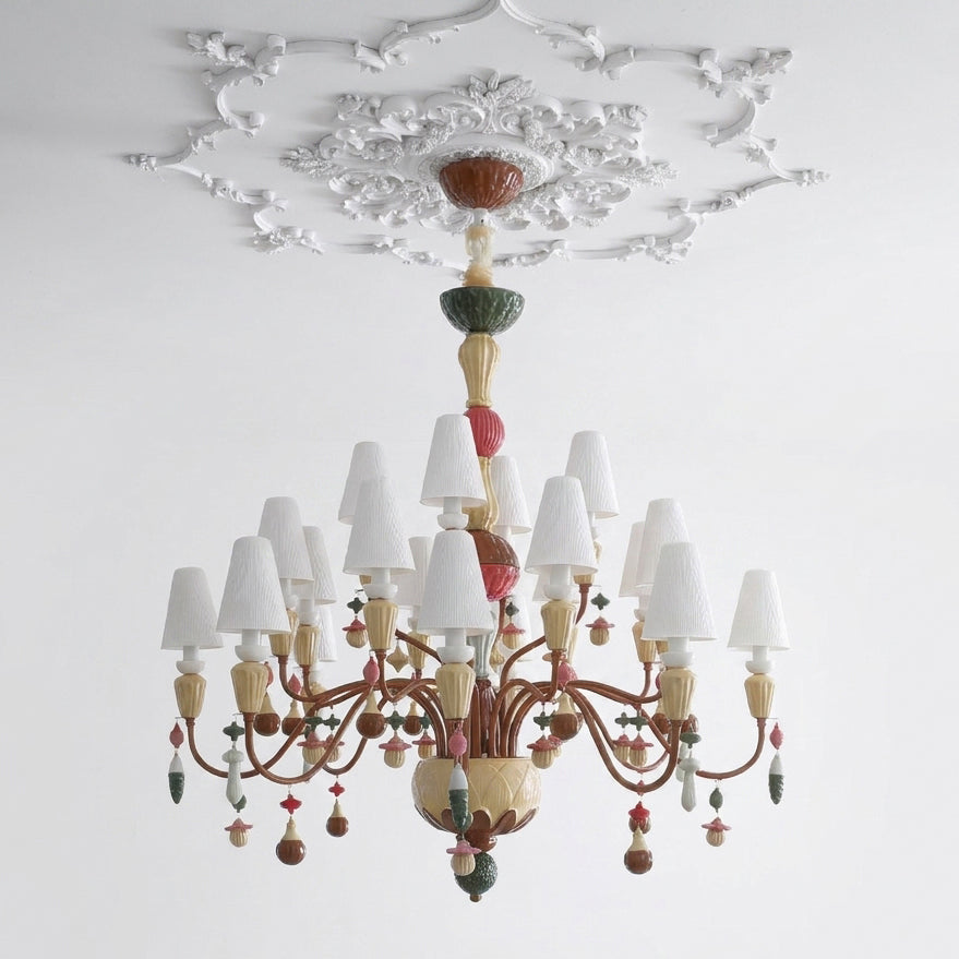 Mirevelle size reference — triple tier — 8+8+4 lights, Ø115 × H106 cm