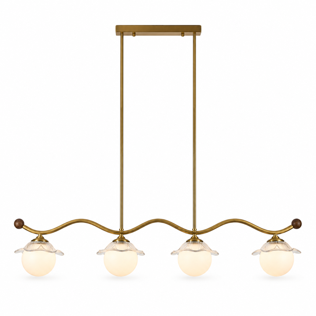 Mirelune Opal Globe Linear Chandelier