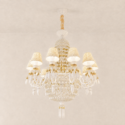 Ivorelle Ivory Ceramic Beaded Chandelier – Custom Project