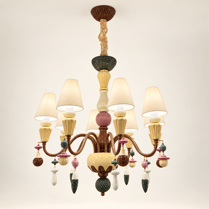 Mirevelle Multicolor Botanical Ivy & Seed Chandelier