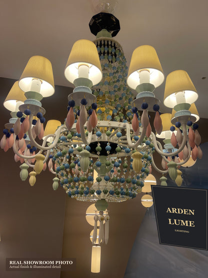 Ivorelle Multicolor Ceramic Beaded Chandelier – Custom Project