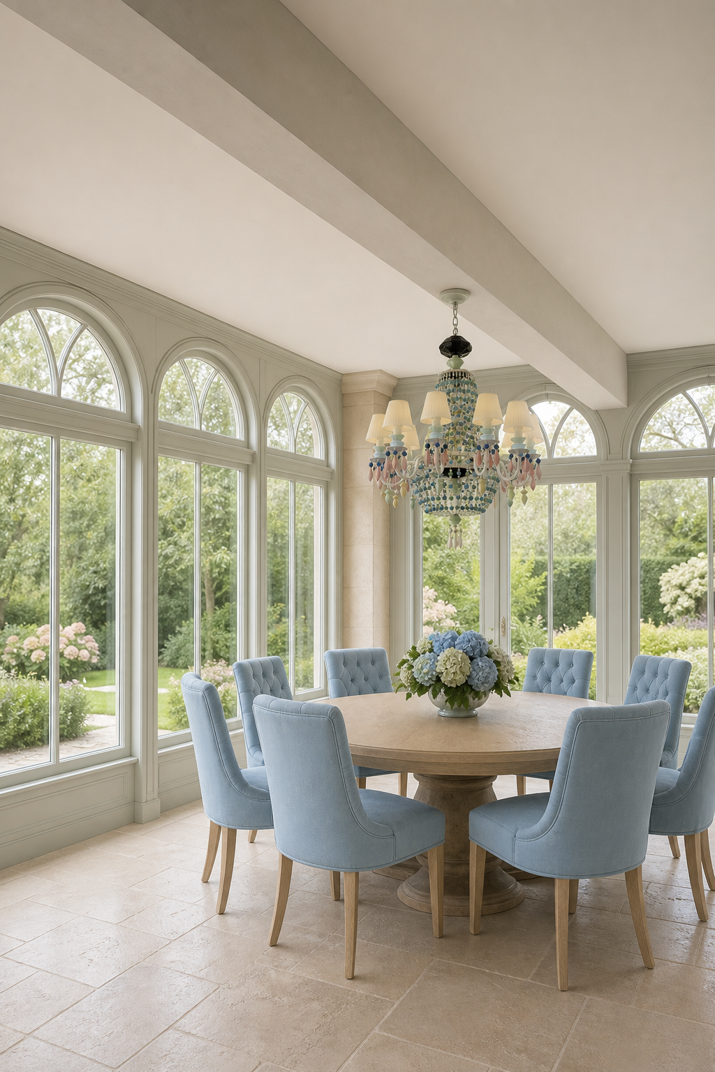 
Ivorelle Multicolor Ceramic Beaded Chandelier – Custom Project