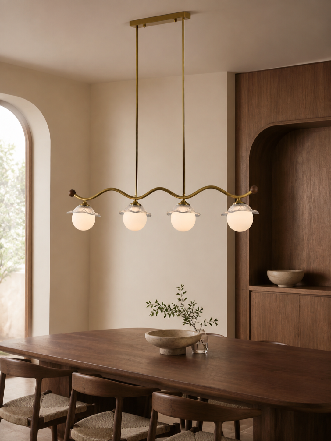 
Mirelune Opal Globe Linear Chandelier