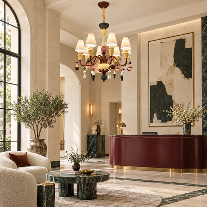 Mirevelle Multicolor Botanical Ivy & Seed Chandelier
