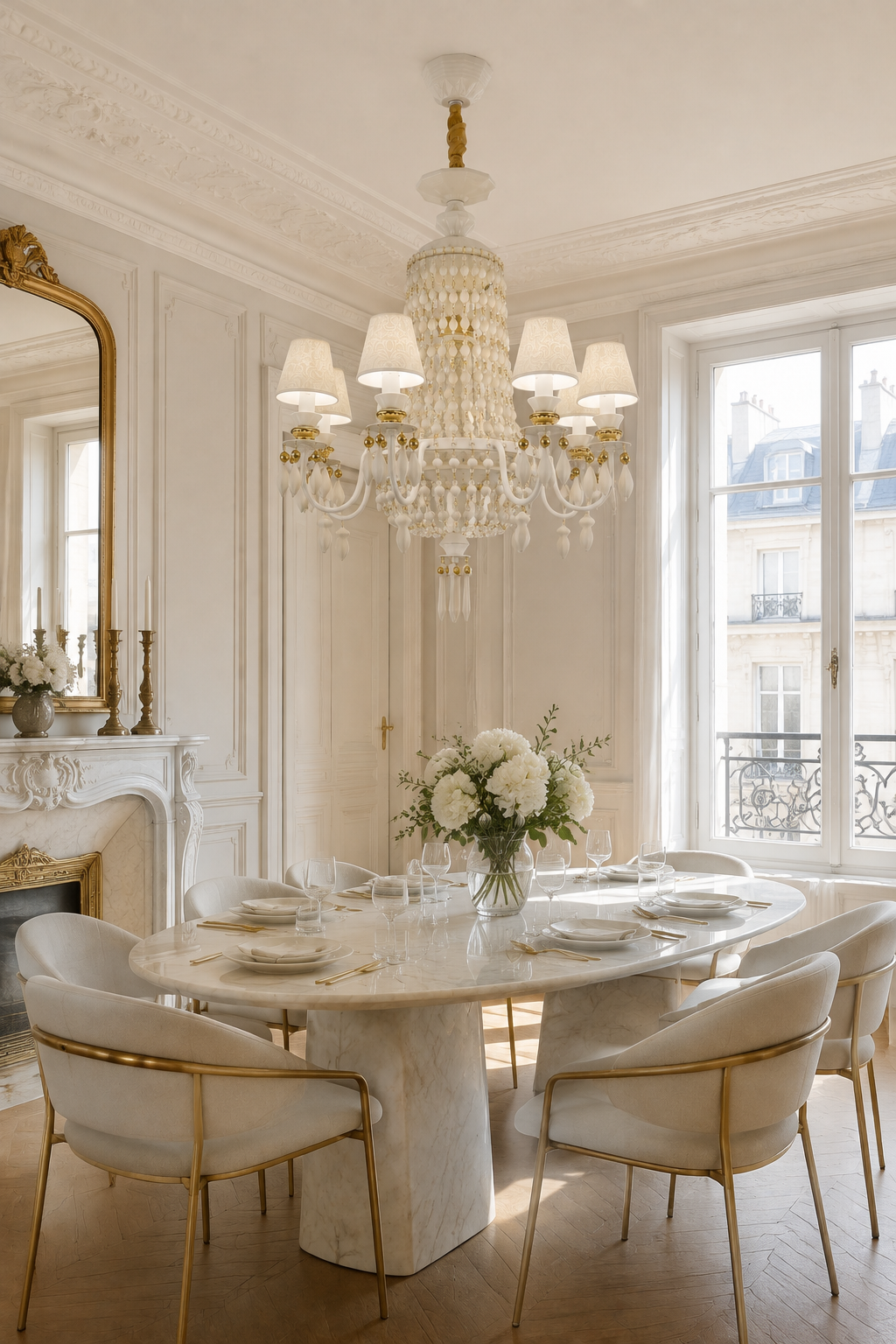 
Ivorelle Ivory Ceramic Beaded Chandelier – Custom Project