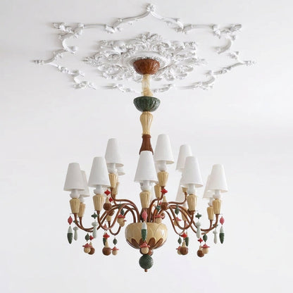 Mirevelle size reference — double tier — 10+5 lights, Ø90 × H95 cm
