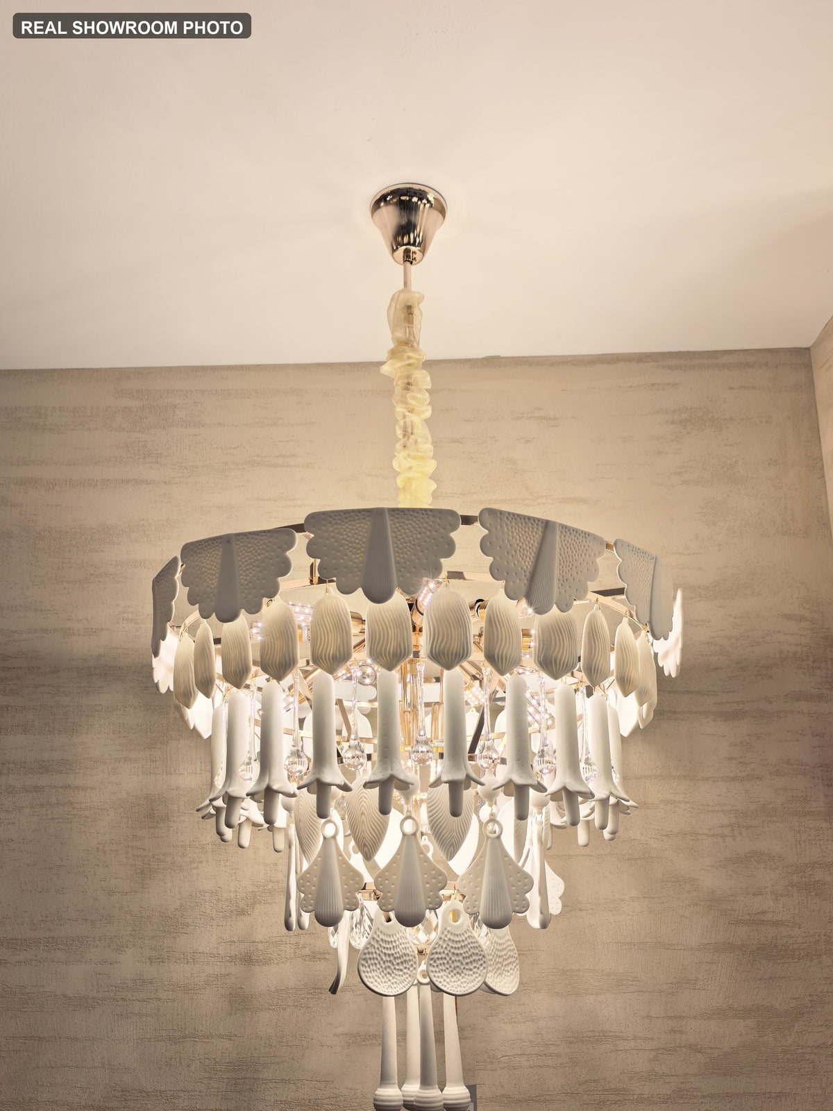 
Muguetelle Ivory Ceramic Lily of the Valley Chandelier