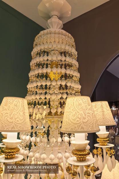 Ivorelle Ivory Ceramic Beaded Chandelier – Custom Project