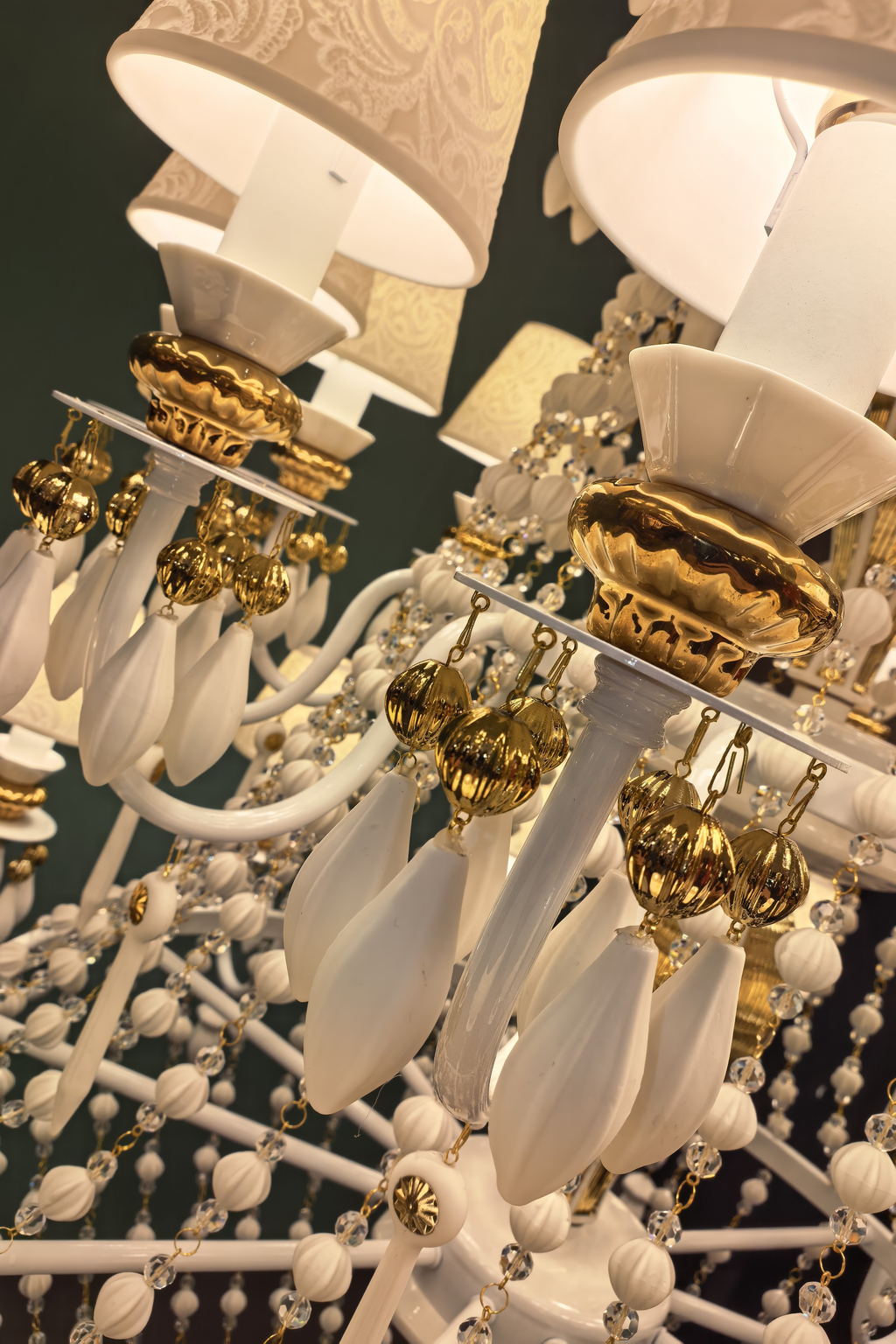 
Ivorelle Ivory Ceramic Beaded Chandelier – Custom Project