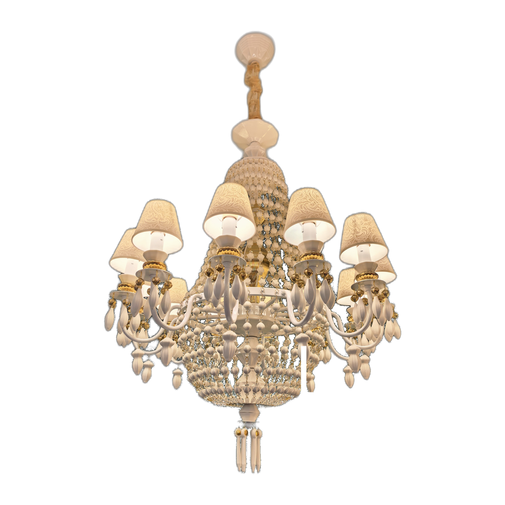 
Ivorelle Ivory Ceramic Beaded Chandelier – Custom Project