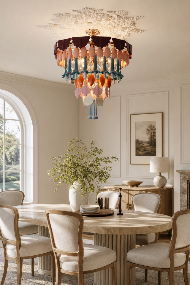
Muguetelle Ivory Ceramic Lily of the Valley Chandelier