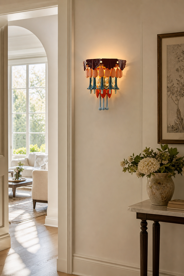 
Muguetelle Ivory Ceramic Lily of the Valley Wall Sconce