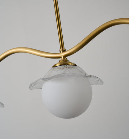 Mirelune Opal Globe Linear Chandelier