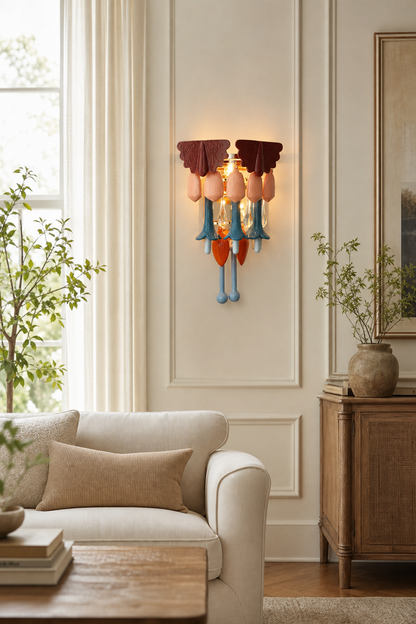 Muguetelle Ivory Ceramic Lily of the Valley Wall Sconce