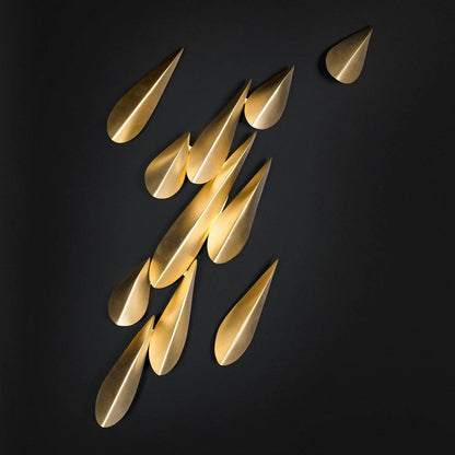 Anodine Brass Leaf LED Wall Art Sconce