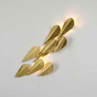 Anodine Brass Leaf LED Wall Art Sconce