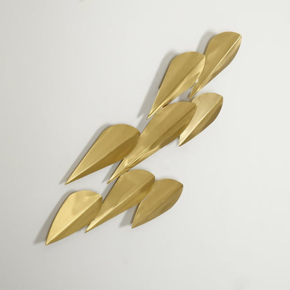 Anodine Brass Leaf LED Wall Art Sconce