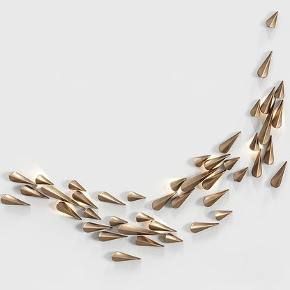 Anodine Brass Leaf LED Wall Art Sconce