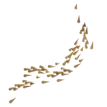 Anodine Brass Leaf LED Wall Art Sconce